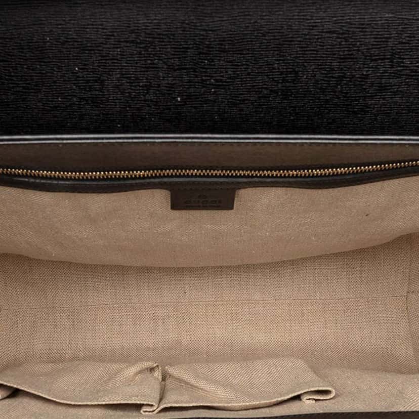 Gucci Large Leather Bamboo Bullet Tote Black Leather Very good condition - Model View