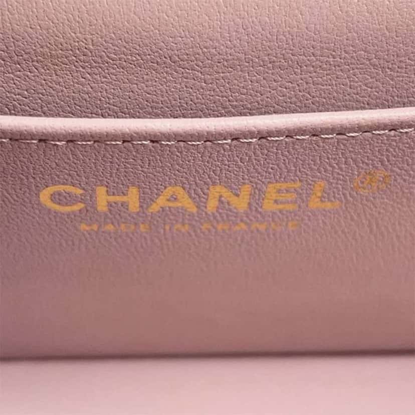 Chanel Mini Classic Rectangular Tweed Single Flap Pink Tweed Very good condition - Box View