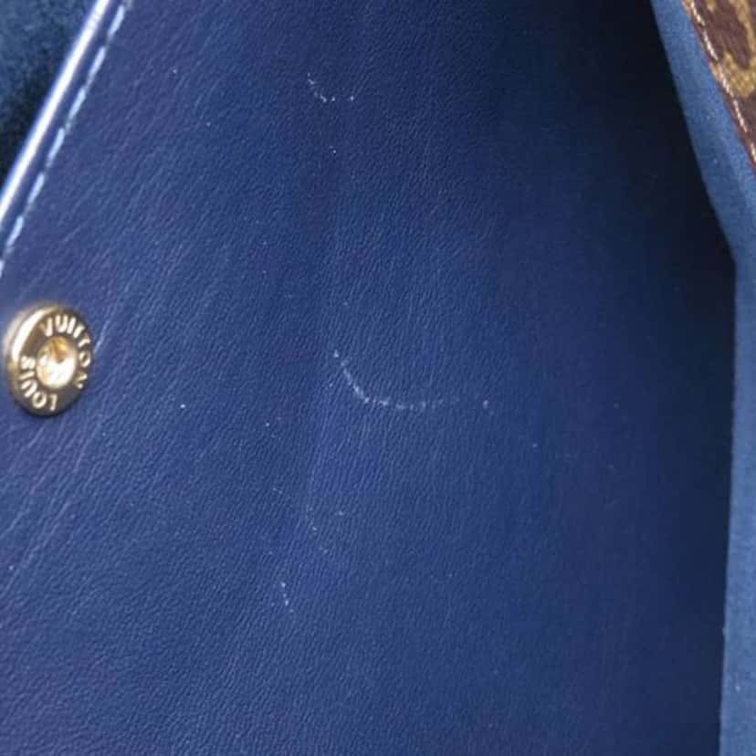 Louis Vuitton Monogram Double V Satchel Blue Leather Very good condition - Box View