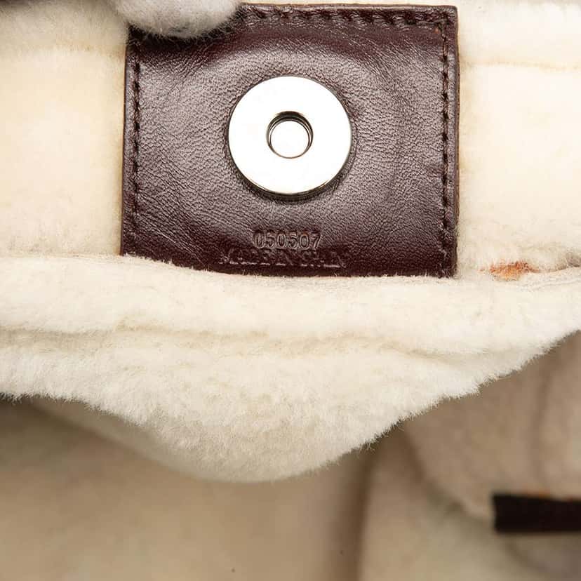 Loewe Leather Trimmed Suede Hobo Brown Leather Very good condition - Box View