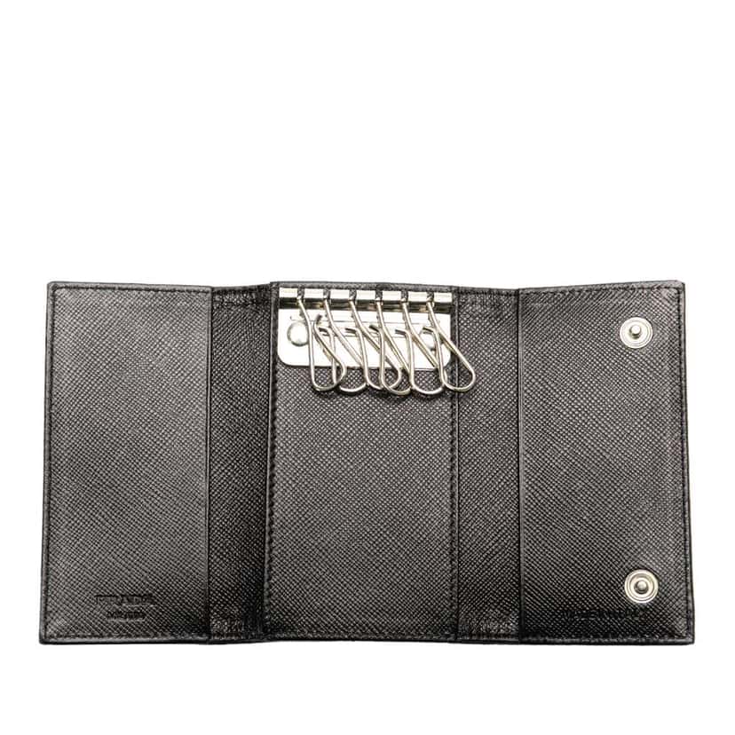 Prada Tessuto Key Holder Black Very good condition - Model View