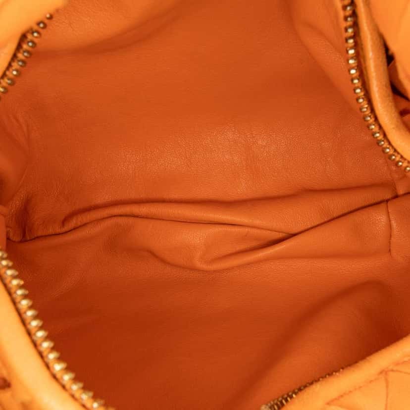 Bottega Veneta Mini Nappa Intrecciato Jodie Orange Leather Very good condition - Model View