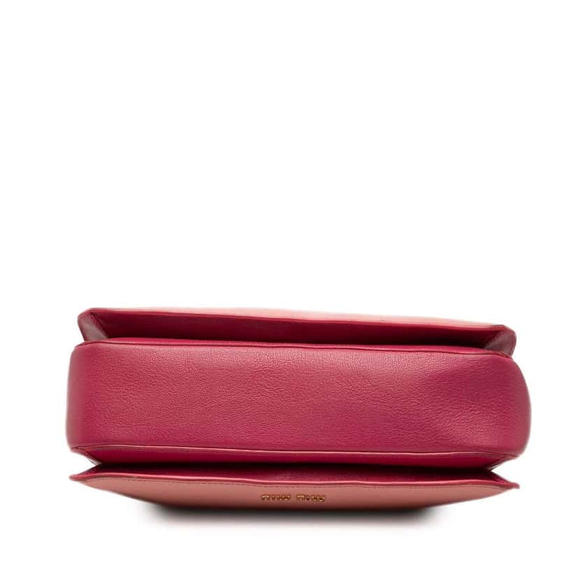 Miu Miu Bicolor Madras Leather Convertible Lock Tote Pink Leather Very good condition - Inside View