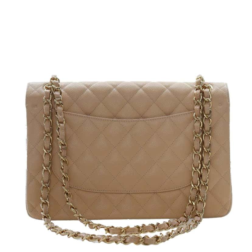 Chanel Jumbo Classic Caviar Double Flap Brown Leather Very good condition - Model View