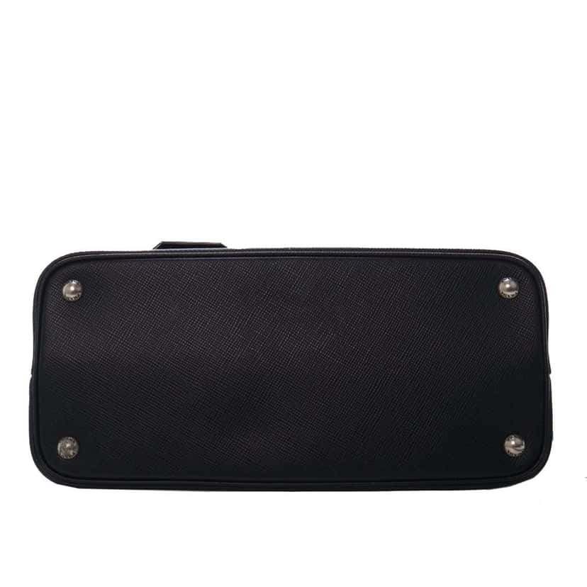 Prada Medium Saffiano Cuir Double Satchel Black Leather Very good condition - Inside View