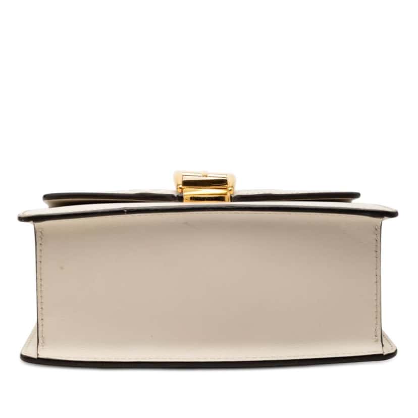 Gucci Mini Calfskin Sylvie Satchel White Leather Good condition - Inside View