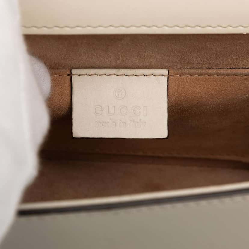 Gucci Mini Calfskin Sylvie Satchel White Leather Good condition - Box View