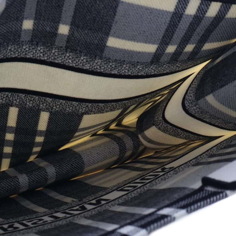 Dior Large Embroidered Canvas Check n Dior Book Tote White Canvas Very good condition - Model View