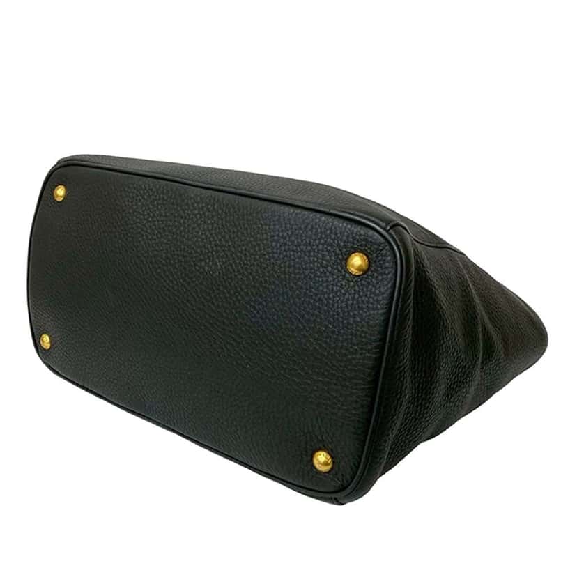 Prada Vitello Daino Open Convertible Tote Black Leather Good condition - Inside View