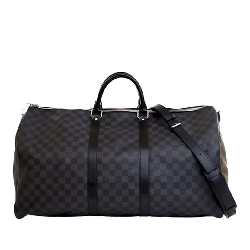 Louis Vuitton Damier Graphite Keepall Bandouliere 55 Black Very good condition - Front View