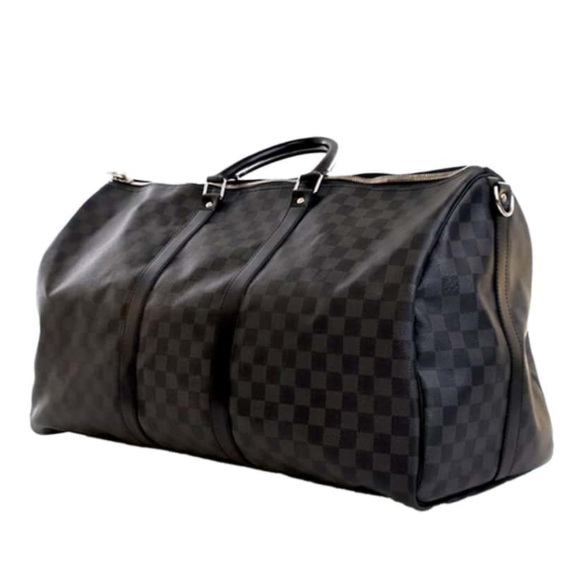 Louis Vuitton Damier Graphite Keepall Bandouliere 55 Black Very good condition - Back View