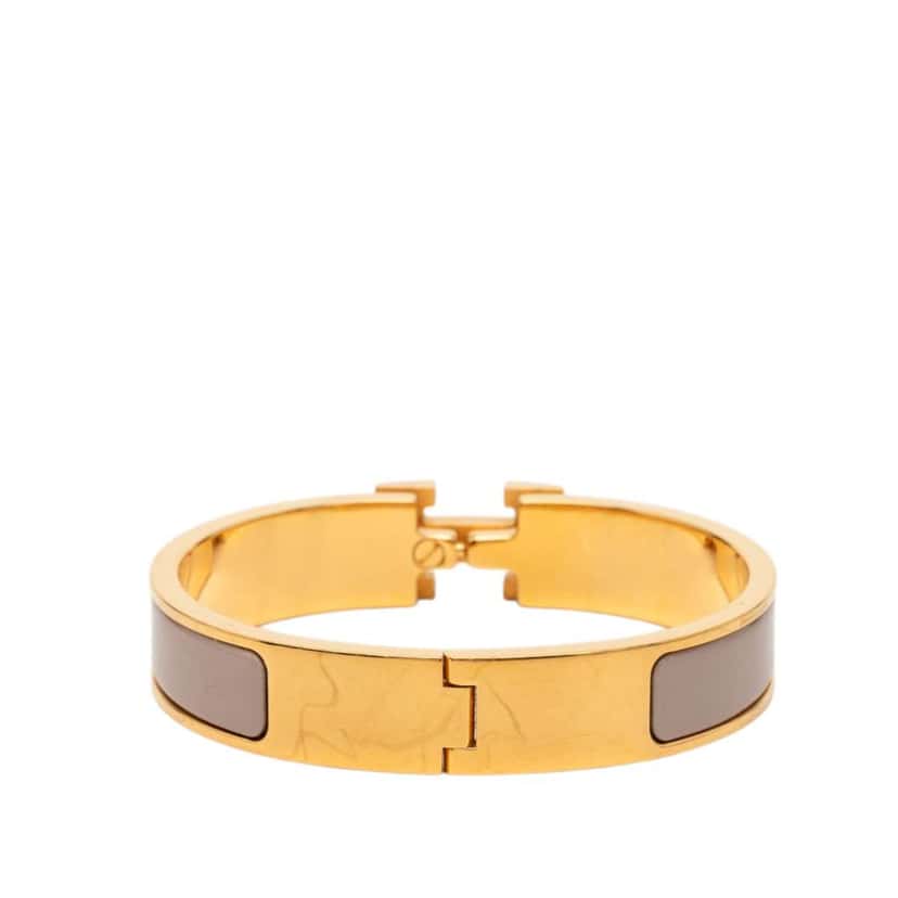 Hermès Enamel Clic H Bracelet PM Brown Good condition - Inside View