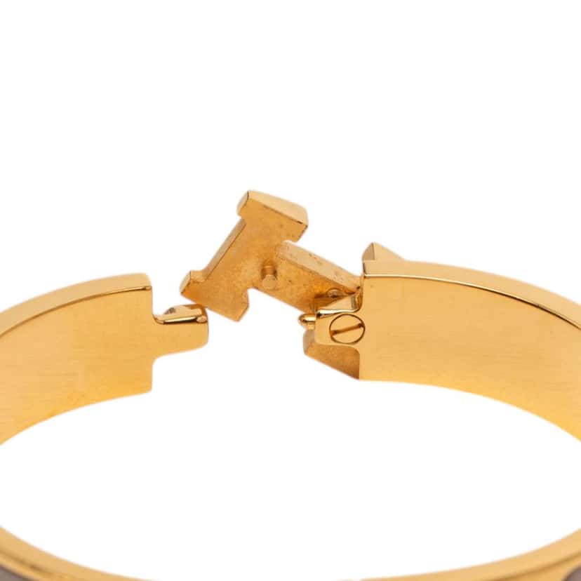 Hermès Enamel Clic H Bracelet PM Brown Good condition - Box View