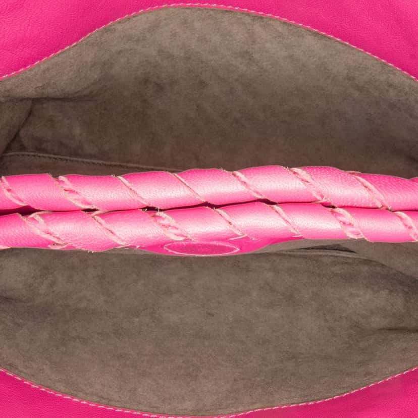 Bottega Veneta Nappa Intrecciato Duo Shoulder Bag Pink Leather Good condition - Model View