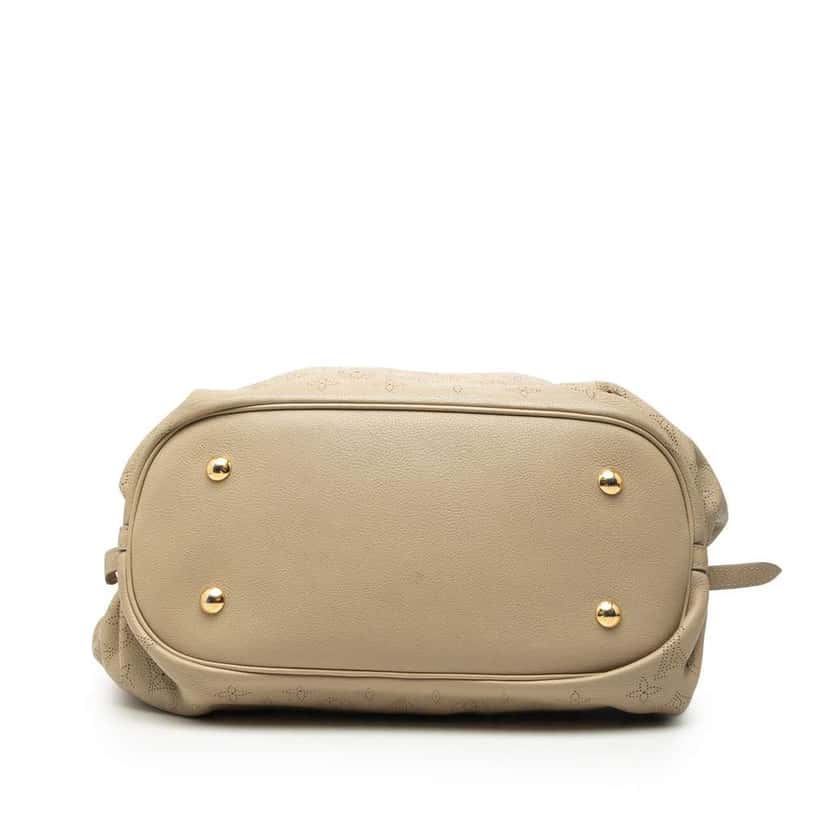 Louis Vuitton Monogram Mahina L Hobo Brown Leather Good condition - Inside View