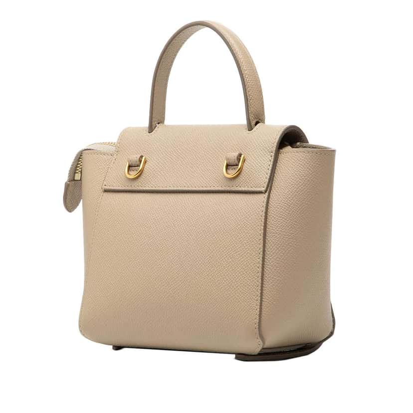 Celine Pico Grained Calfskin Belt Bag Brown Leather Good condition - Back View