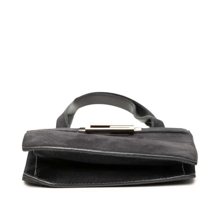 Gucci G Suede Handbag Black Leather Good condition - Inside View