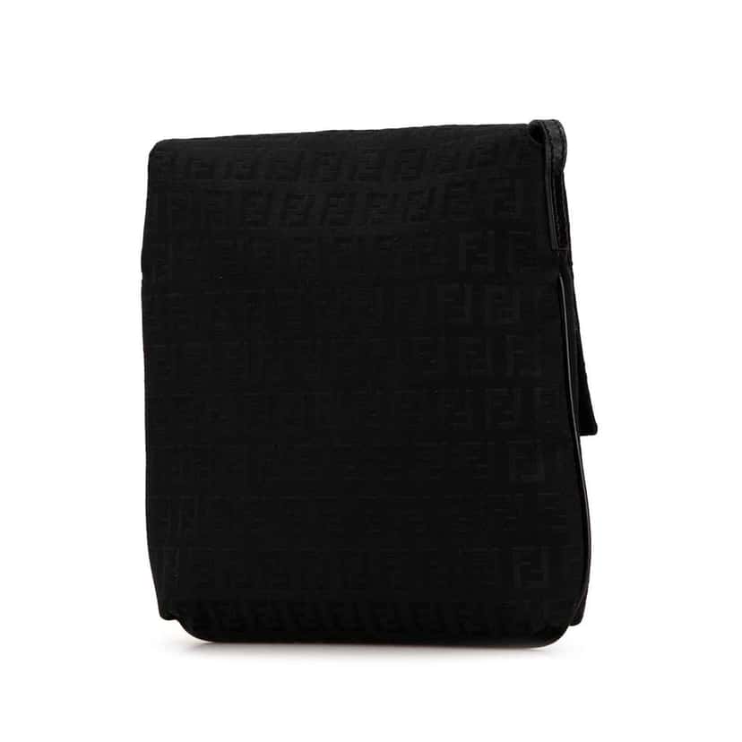 Fendi Zucchino Canvas Crossbody Black Canvas Very good condition - Back View