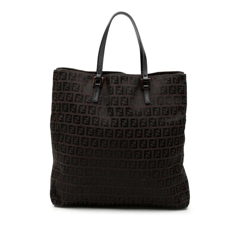Fendi Zucchino Canvas Tote Brown Canvas Very good condition - Front View