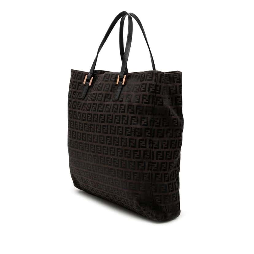 Fendi Zucchino Canvas Tote Brown Canvas Very good condition - Back View