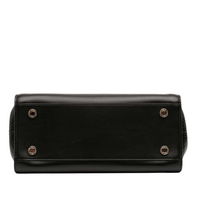 Bvlgari Leather Serpenti Scaglie Tote Black Leather Fair condition - Inside View