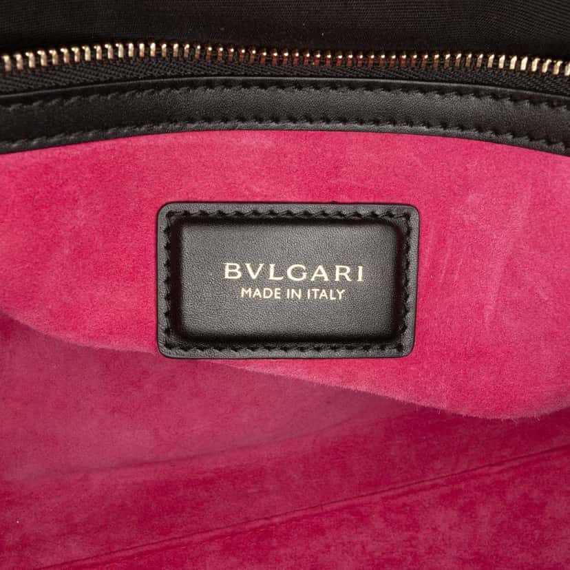 Bvlgari Leather Serpenti Scaglie Tote Black Leather Fair condition - Box View