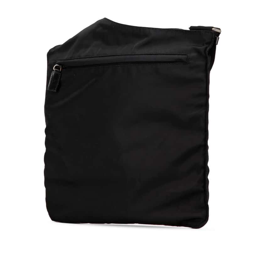 Prada Tessuto Zip Top Crossbody Black Good condition - Back View