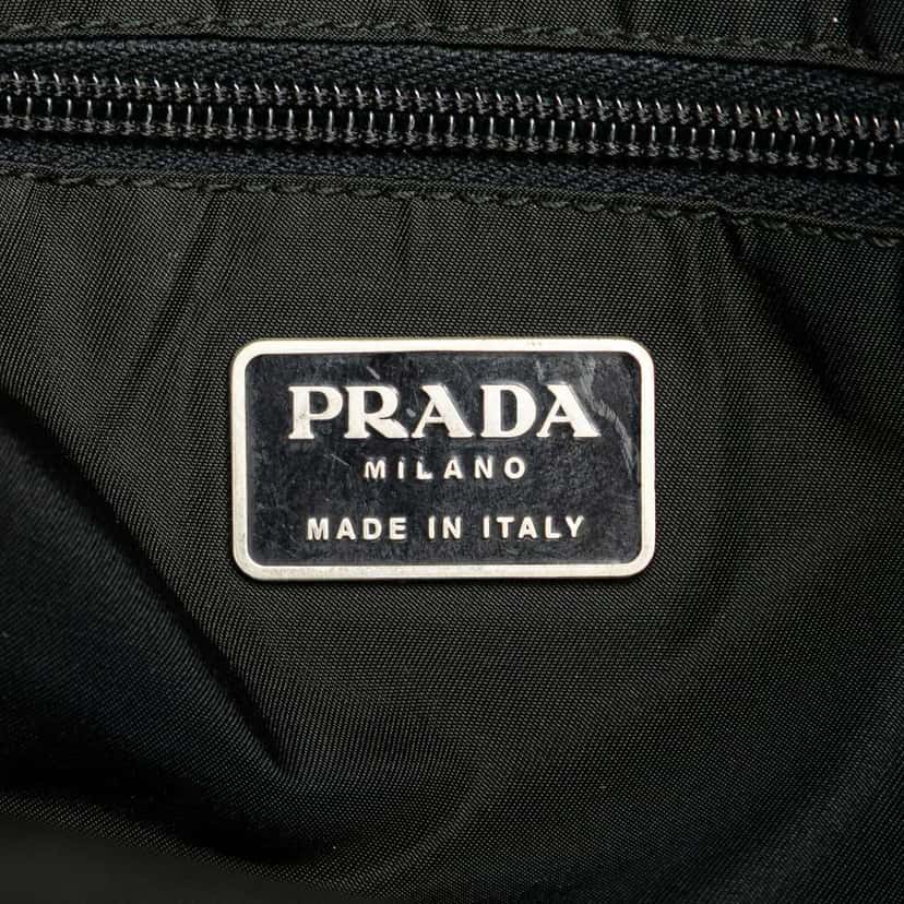 Prada Tessuto Zip Top Crossbody Black Good condition - Box View