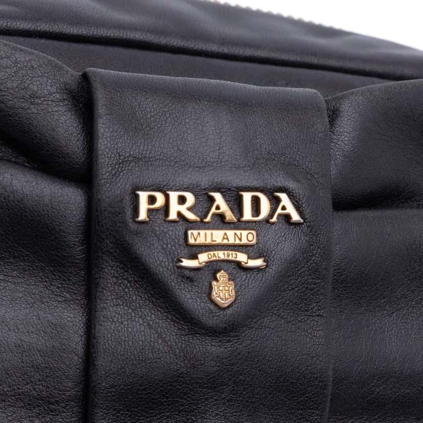 Prada Tessuto Fiocco Bow Crossbody Black Good condition - Box View