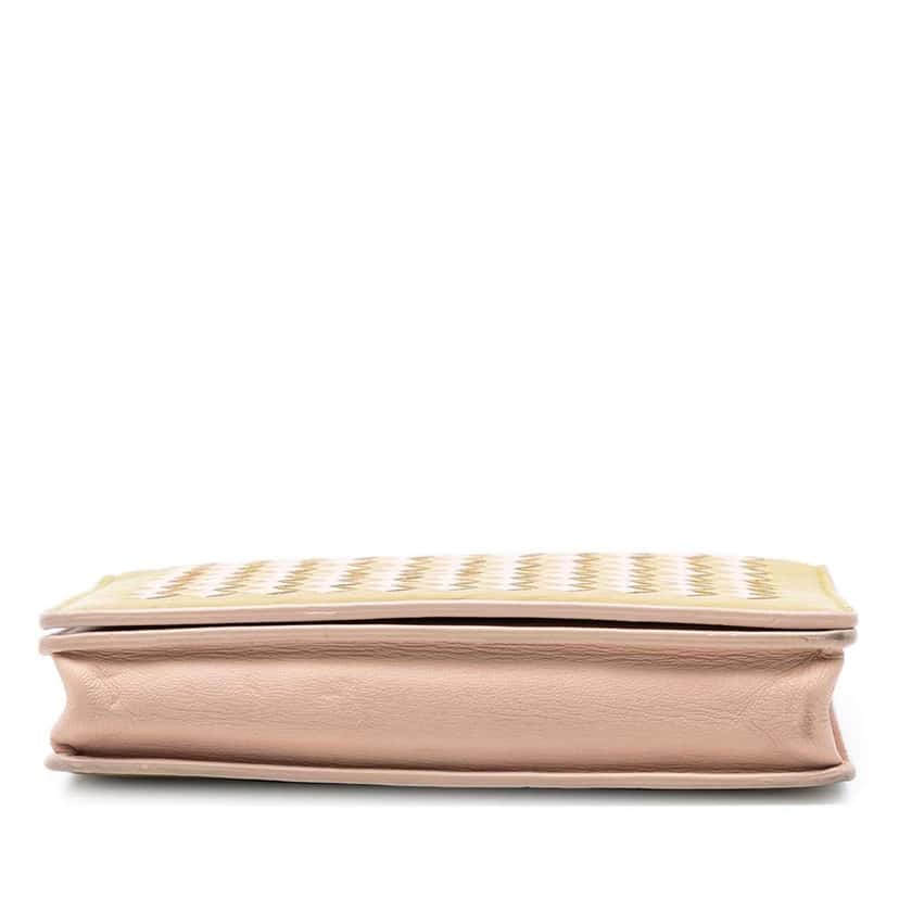 Bottega Veneta Nappa Intrecciato Wallet on Chain Yellow Leather Very good condition - Inside View