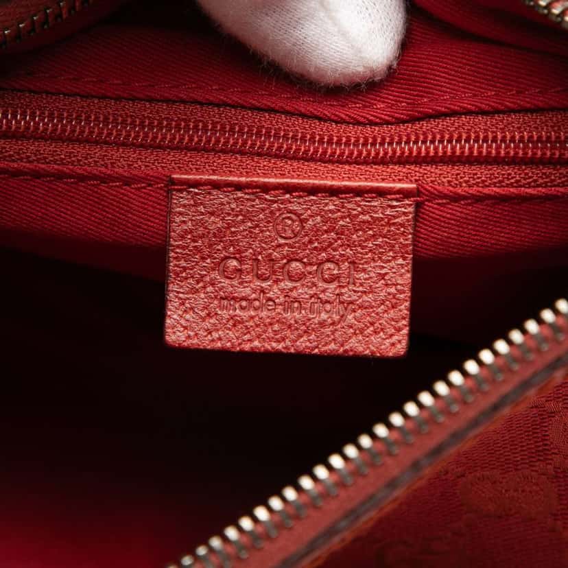 Gucci GG Canvas Shoulder Bag Red Canvas Good condition - Box View