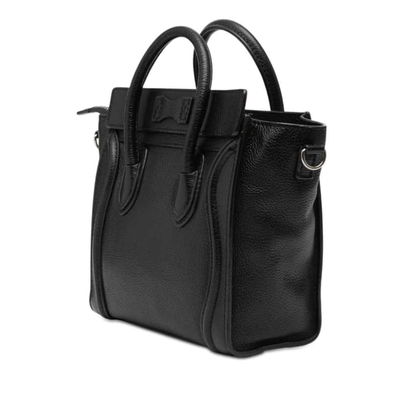 Celine Nano Leather Luggage Tote Black Leather Very good condition - Back View