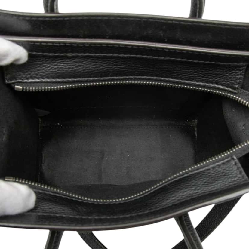 Celine Nano Leather Luggage Tote Black Leather Very good condition - Model View