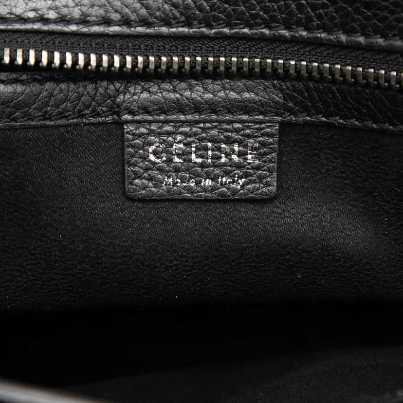 Celine Nano Leather Luggage Tote Black Leather Very good condition - Box View