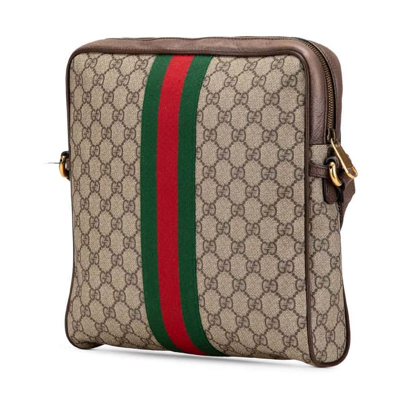 Gucci Medium GG Supreme Ophidia Crossbody Brown Canvas Good condition - Back View