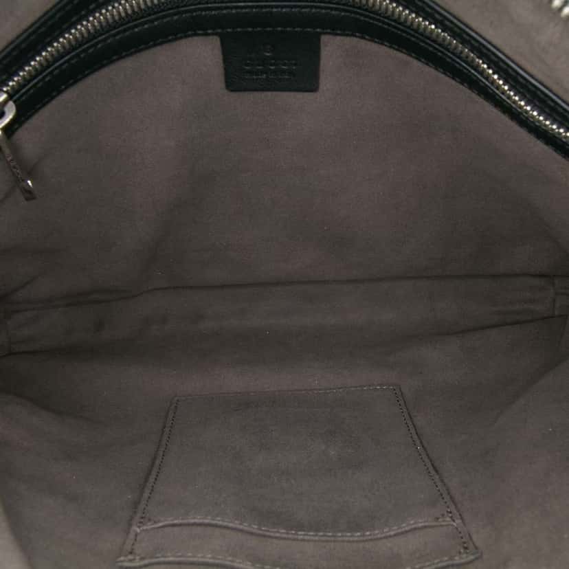 Gucci Guccissima Wristlet Clutch Black Leather Good condition - Model View