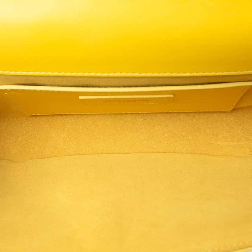 Saint Laurent Leather Monogram Cassandre Clutch Yellow Leather Good condition - Model View