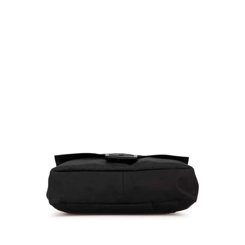 Fendi Nylon Baguette Messenger Bag Black Good condition - Inside View