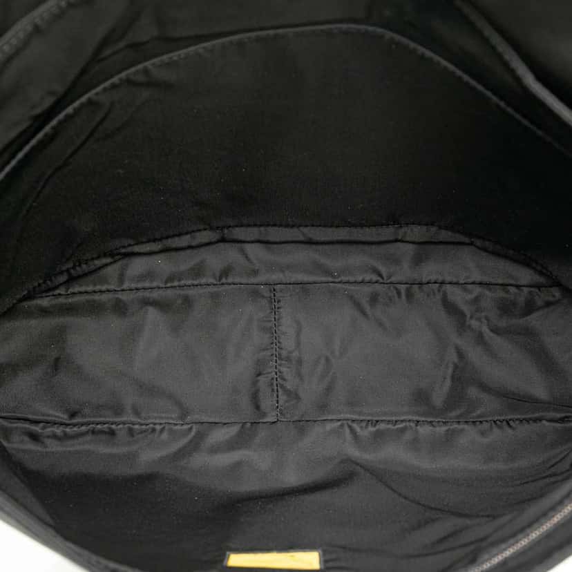 Fendi Nylon Baguette Messenger Bag Black Good condition - Model View
