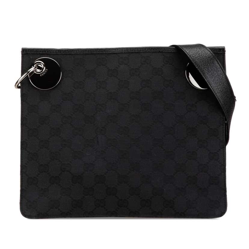 Gucci GG Canvas Eclipse Crossbody Black Canvas Good condition - Front View
