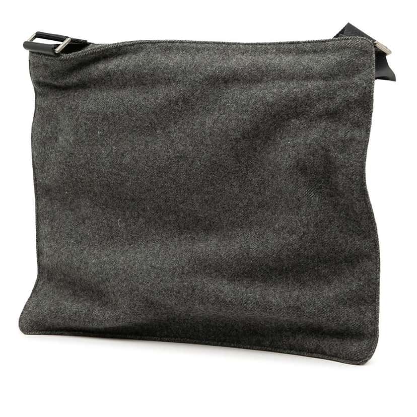 Prada Wool Crossbody Grey Wool Good condition - Back View