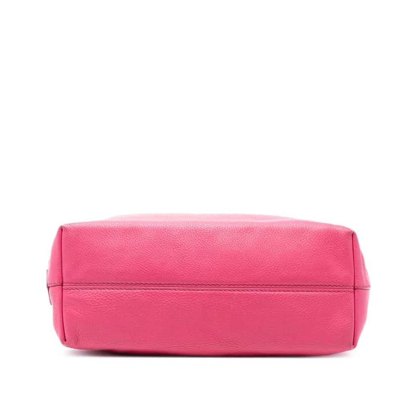 Prada Vitello Daino Embossed Canapa Logo Open Convertible Tote Pink Leather Good condition - Inside View