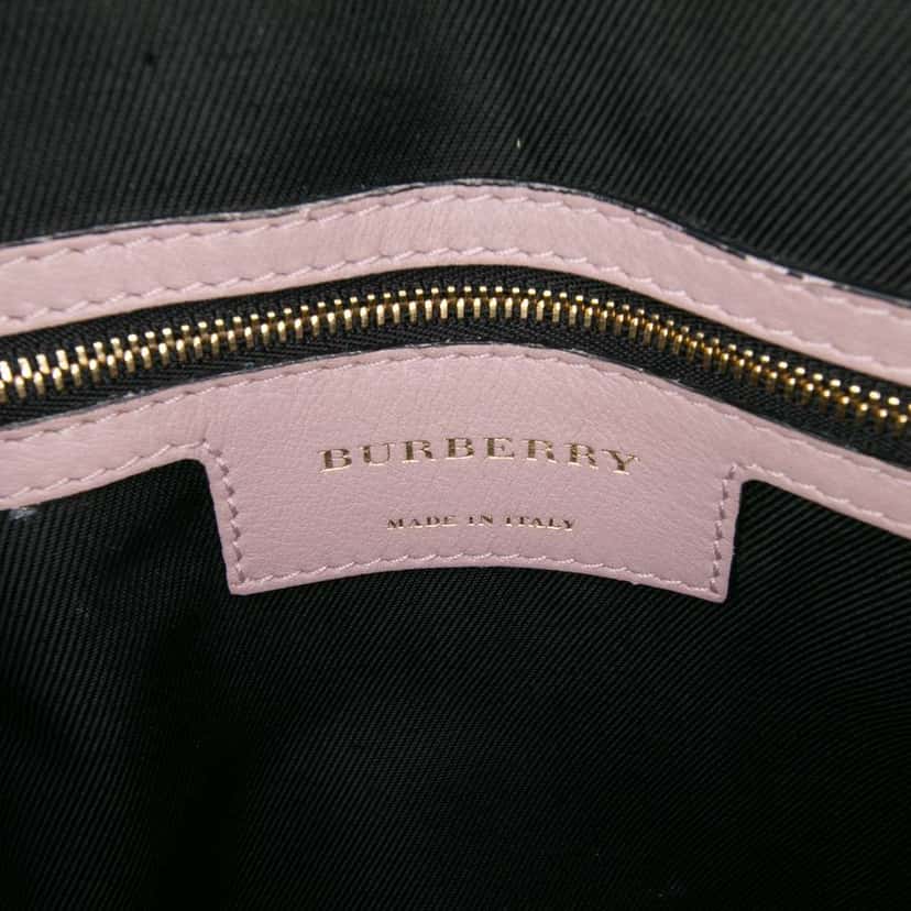 Burberry Small Haymarket Check Coated Canvas Orchard Bowling Bag Brown Canvas Very good condition - Box View