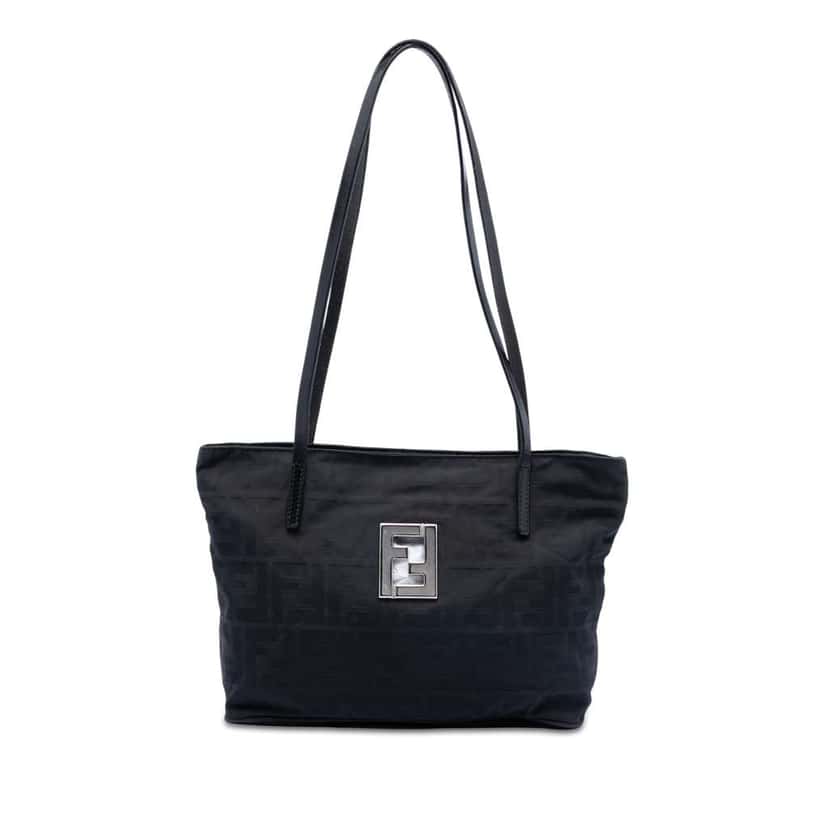 Fendi Zucca Canvas Tote Black Canvas Good condition - Front View