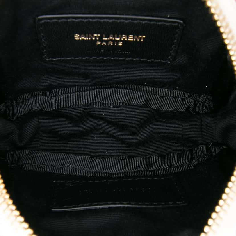 Saint Laurent Baby Calfskin Monogram Cherry Printed Lou Camera Bag White Leather Good condition - Model View