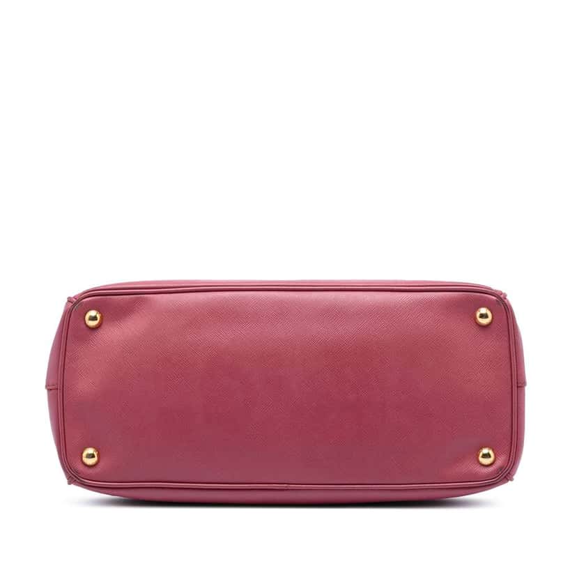 Prada Medium Saffiano Lux Galleria Double Zip Satchel Pink Leather Good condition - Inside View