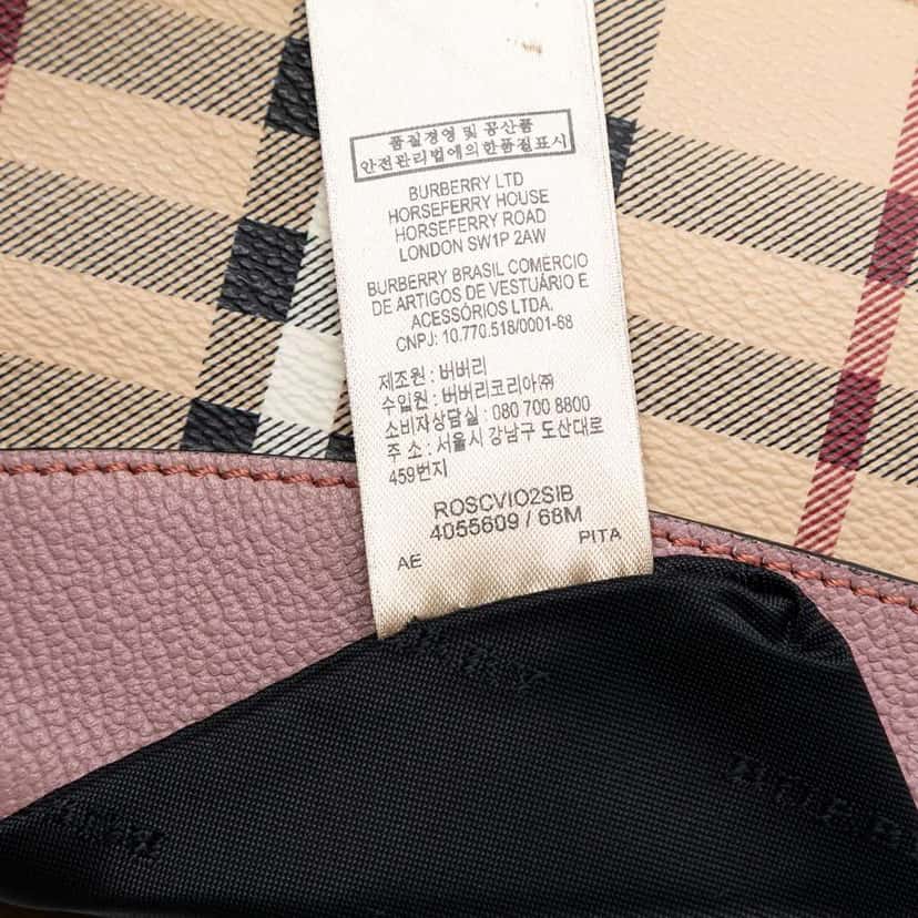 Burberry Haymarket Check Coated Canvas Peyton Crossbody Brown Canvas Very good condition - Box View