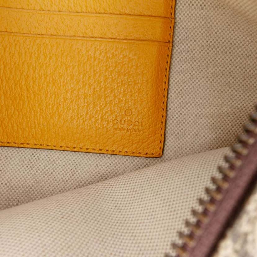 Gucci GG Supreme Neo Vintage Clutch Brown Canvas Very good condition - Box View