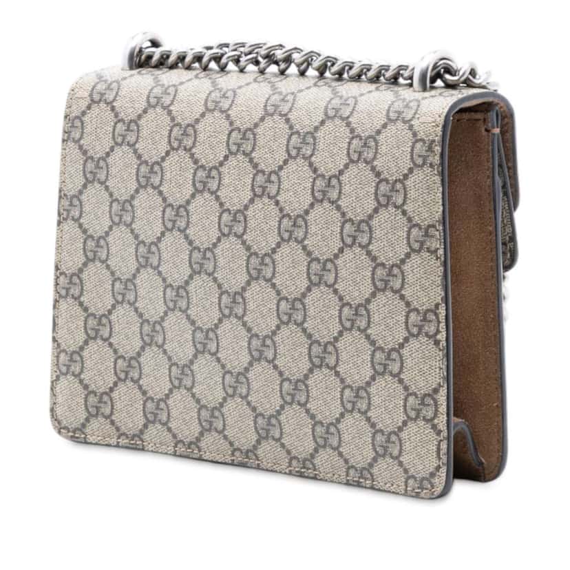 Gucci Small GG Supreme Dionysus Crossbody Brown Canvas Very good condition - Back View