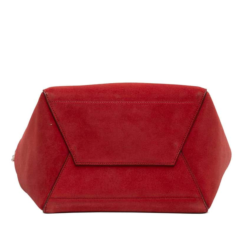 Celine Medium Suede Seau Sangle Bucket Bag Red Leather Very good condition - Inside View